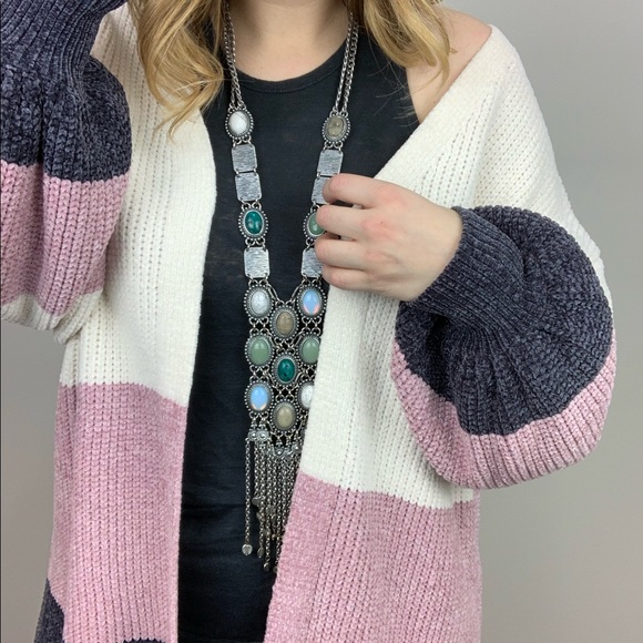 Wonderland Striped Cozy Cardi S/M - Picture 7 of 8